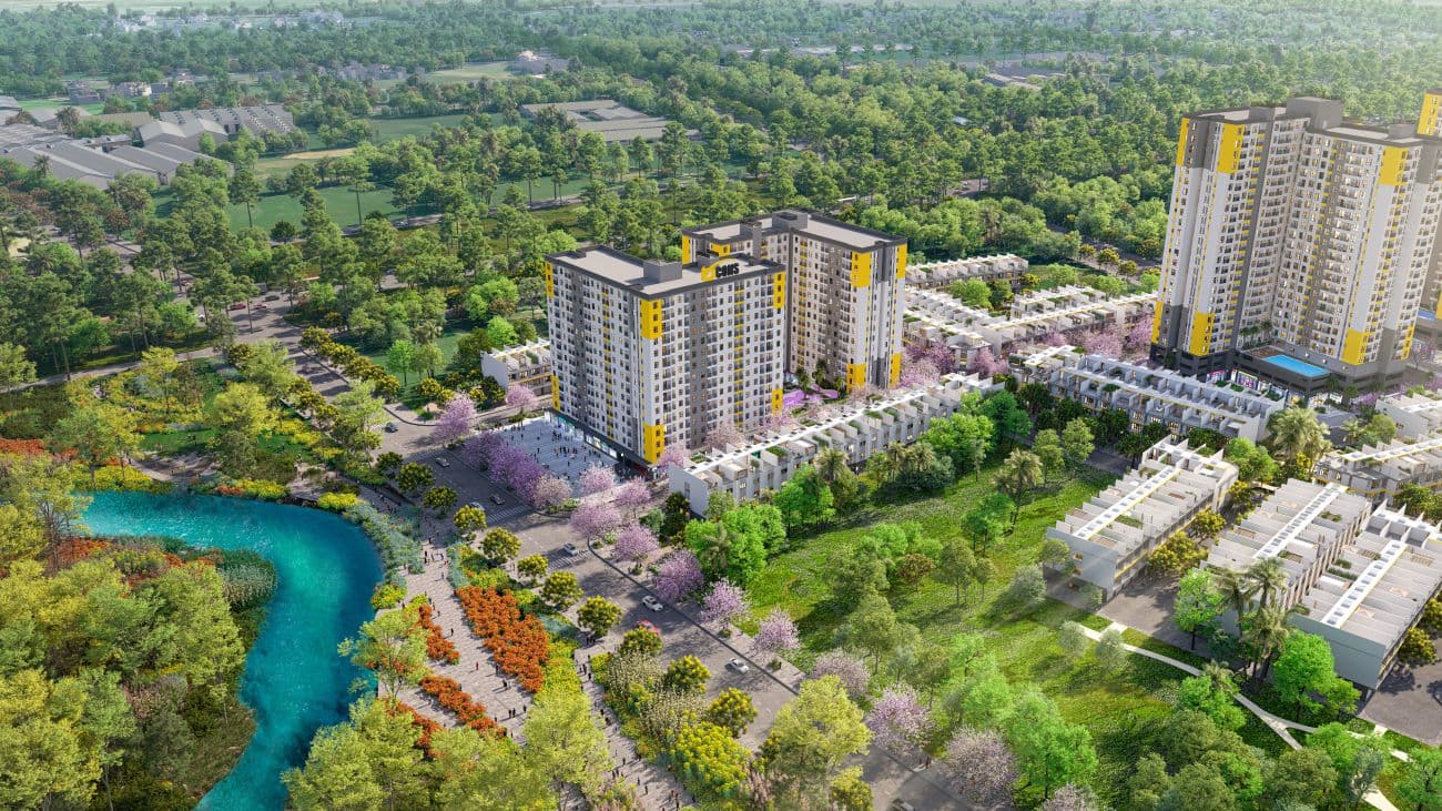 Phối cảnh toàn cảnh khu đô thị Bcons City Life